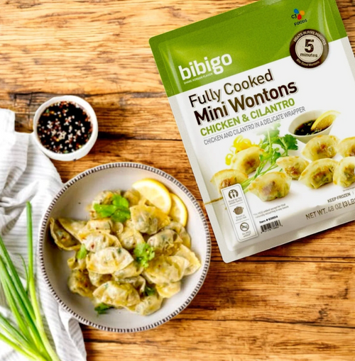 Bibigo Mini Wontons, Chicken & Cilantro, 3 lbs