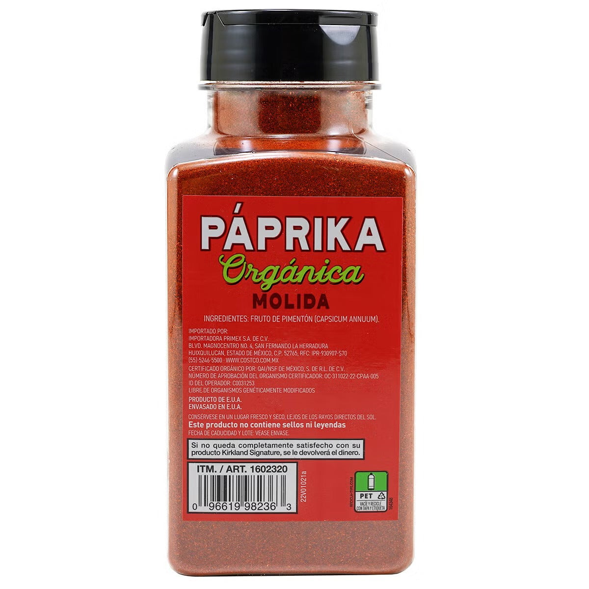 Kirkland Signature Organic Ground Paprika 374 g