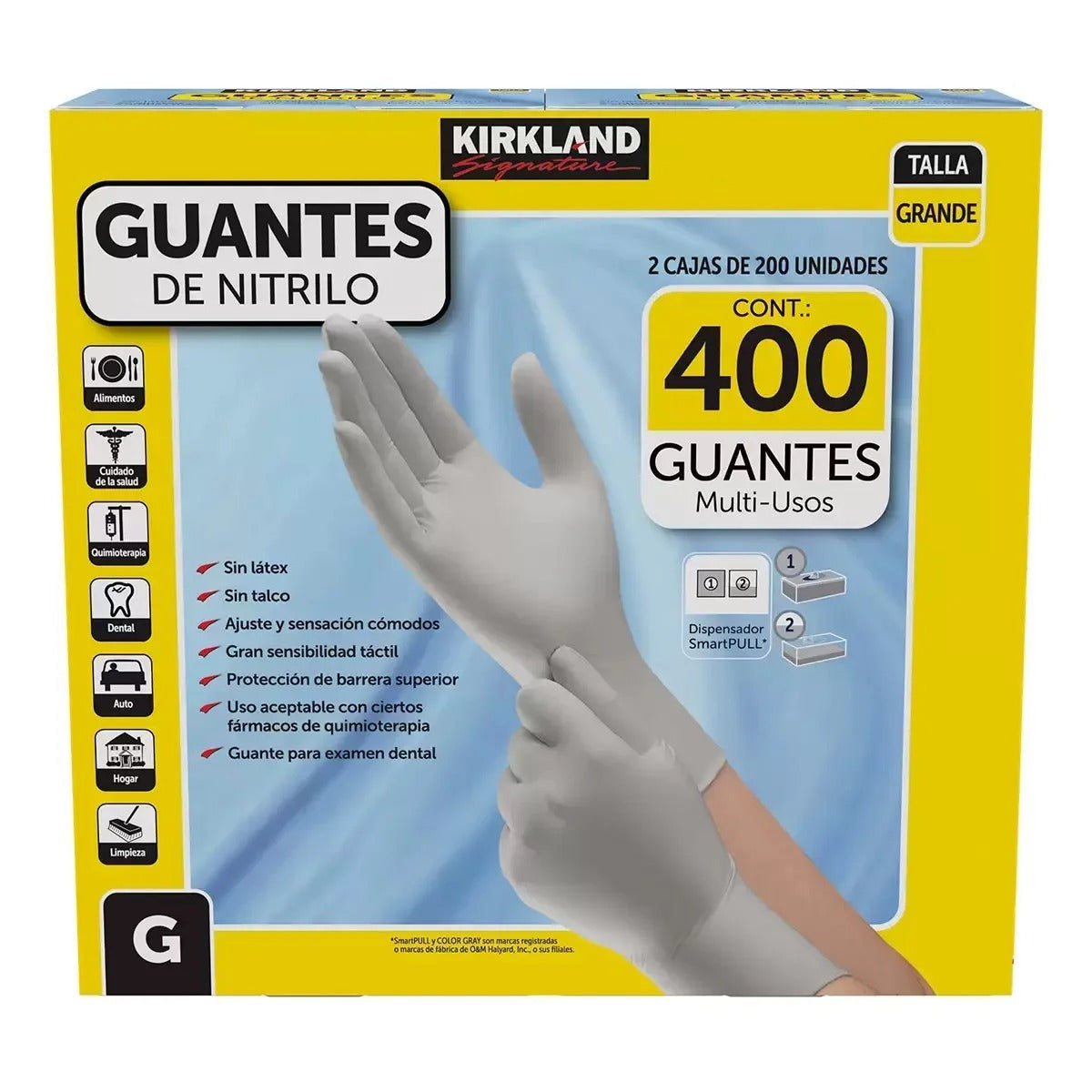 Kirkland Signature Large Nitrile Gloves 400 ct
