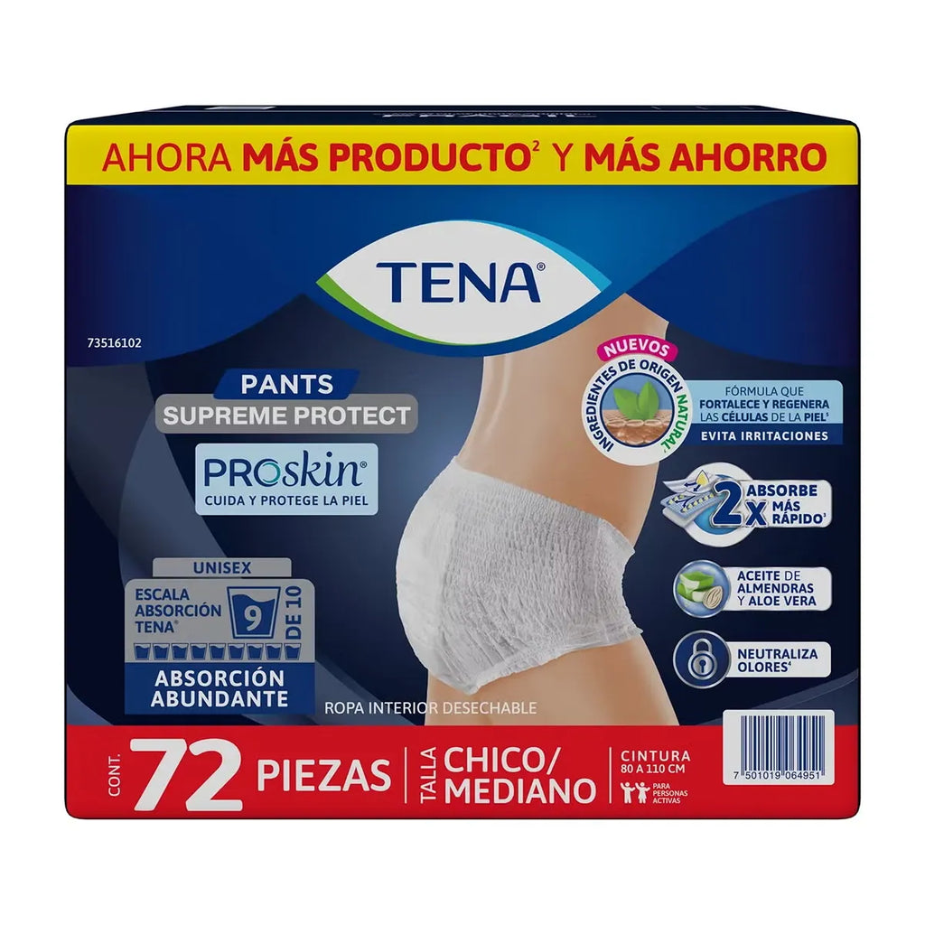 Tena Pants Medium 72 pieces