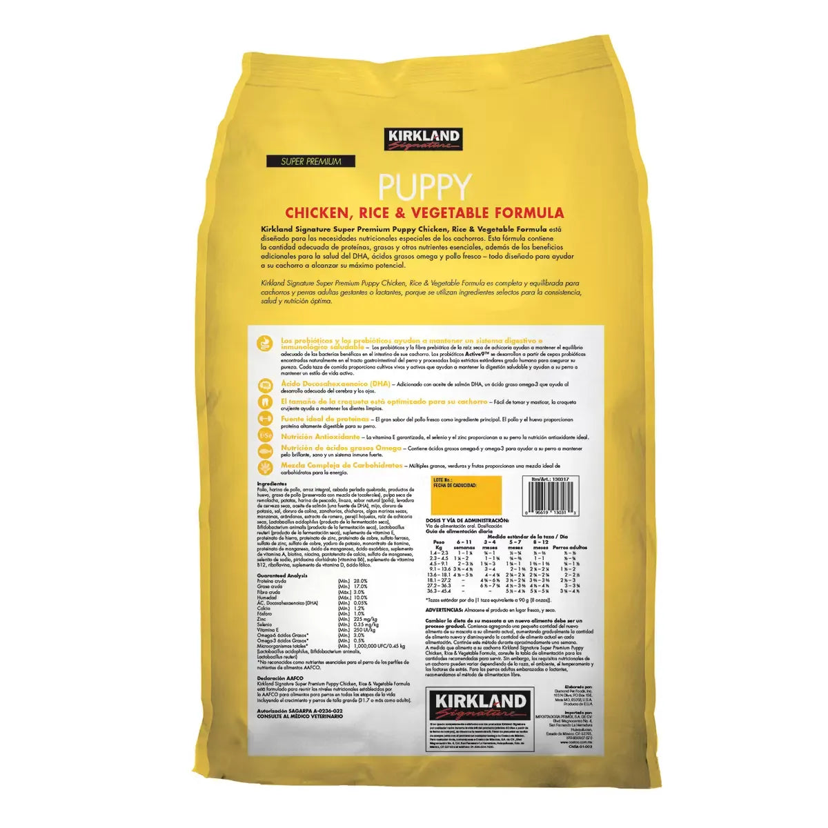 Kirkland Signature Puppy Food with Chicken and Rice 9.07kg