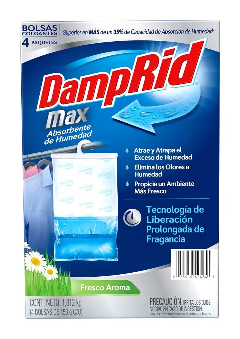 DampRid · Wardrobe Moisture Absorber, Fresh Scent (4 pcs)