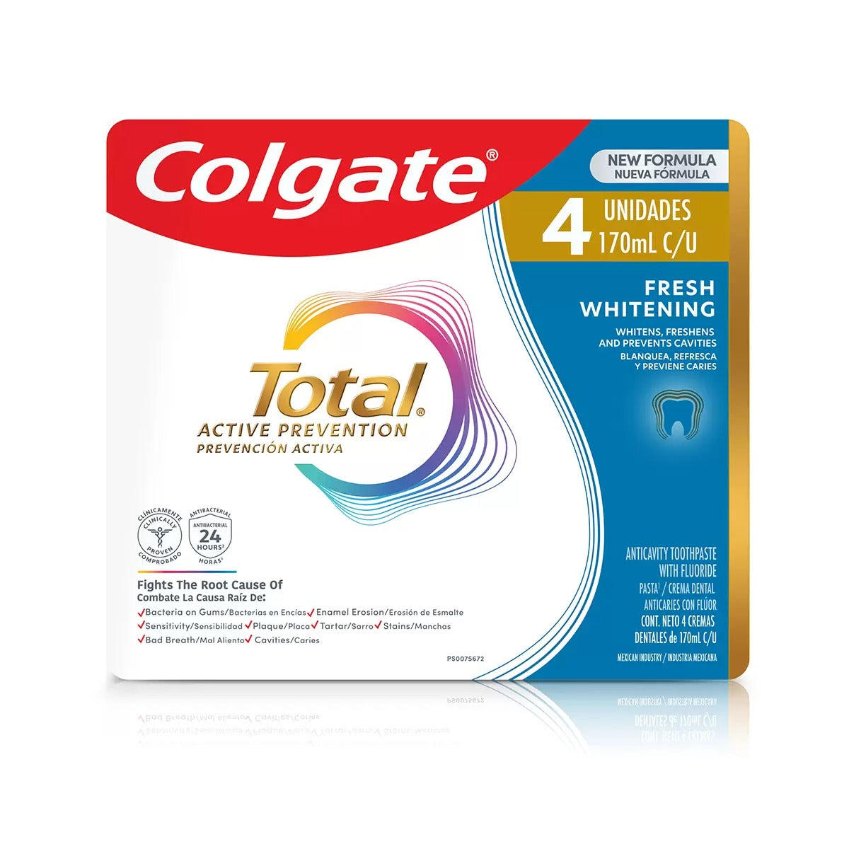 Colgate Total Active Toothpaste 4 pcs of 170ml