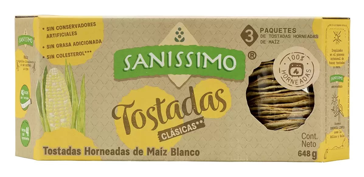 Saníssimo · Baked corn tostadas (3 units)