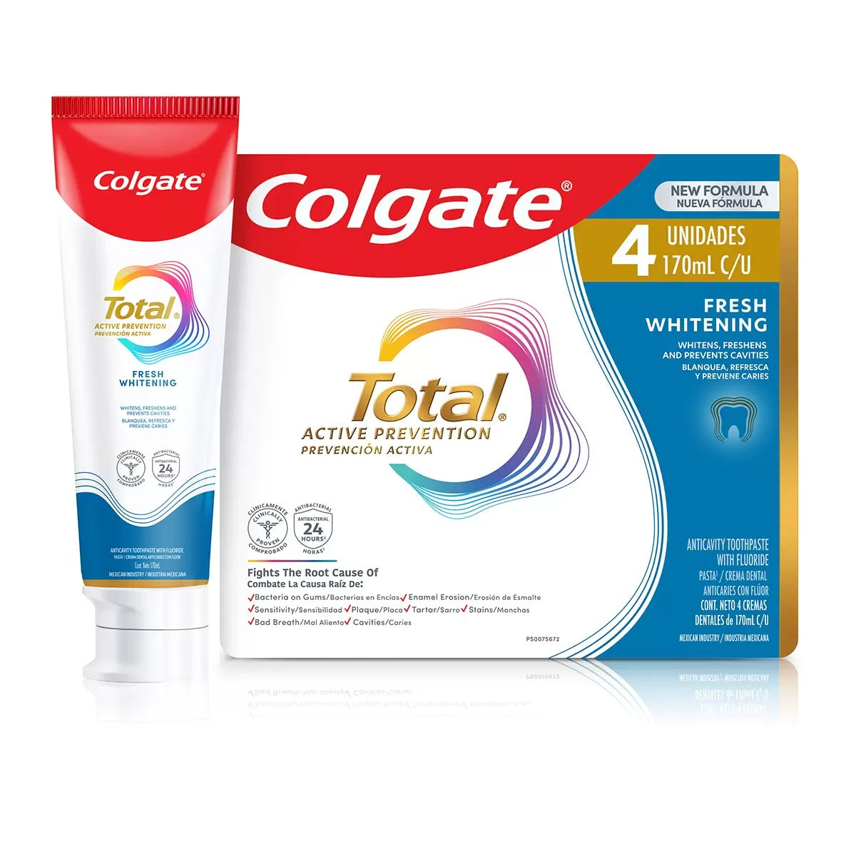 Colgate Total Active Toothpaste 4 pcs of 170ml