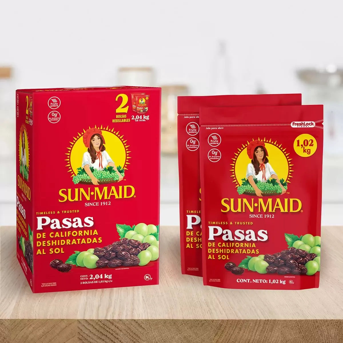 Sun Maid California Raisins 2 pieces of 1 kg