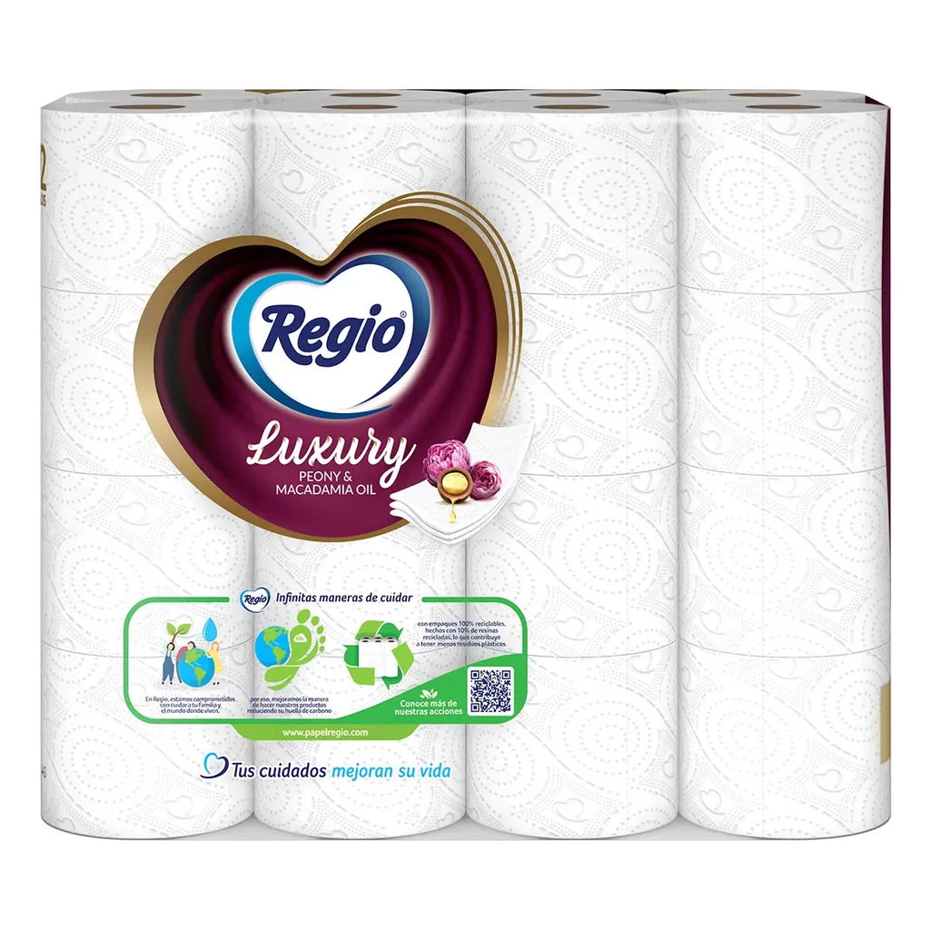 Regio Luxury Peony & Macadamia Oil Toilet Paper 32 Rolls