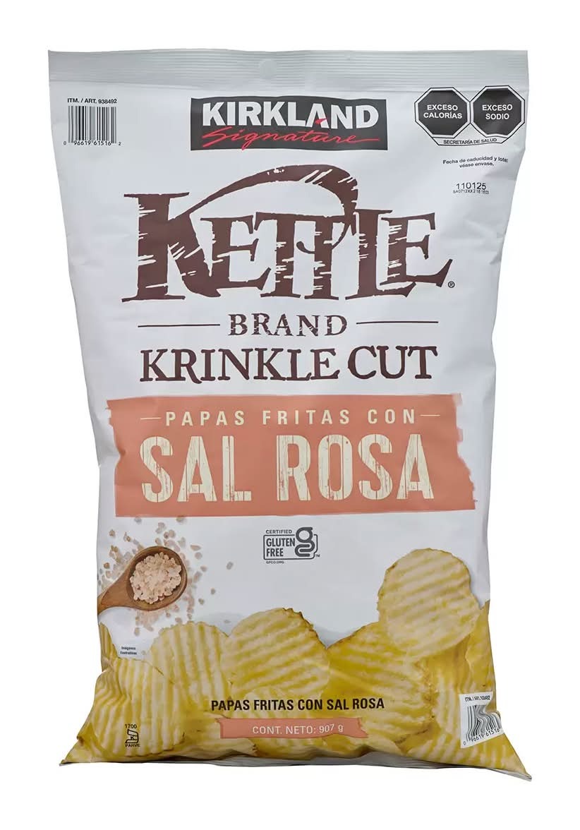 Kikrland Signature Krinkle Cut Kettle Chips, Himalayan Salt, 32 oz