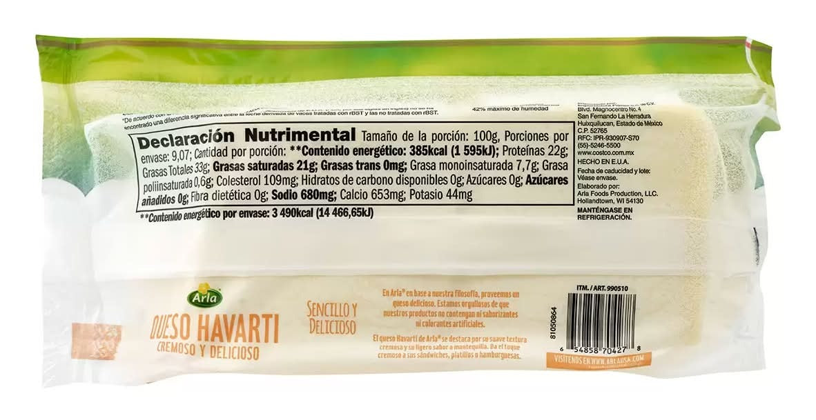 Dofino  Sliced whole cow's milk Havarti cheeses (32 units)