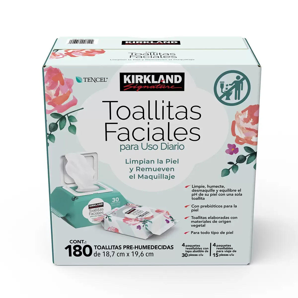 Kirkland Signature Facial Wipes 180 count