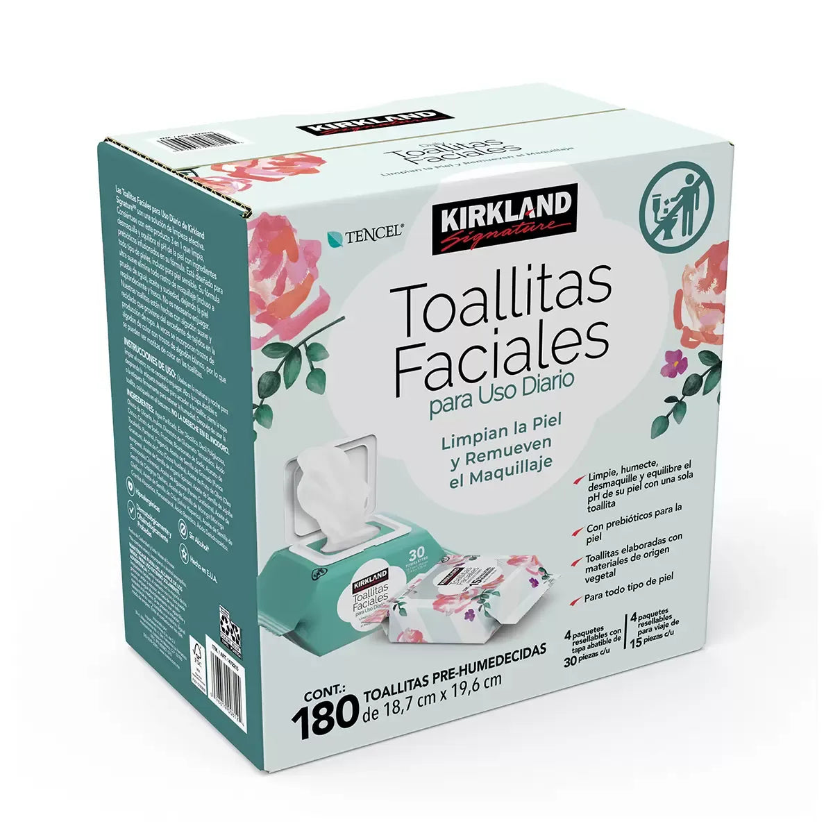 Kirkland Signature Facial Wipes 180 count