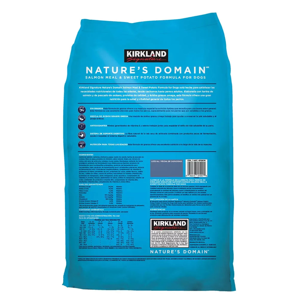 Kirkland Signature Nature's Domain Dog Food with Salmon and Sweet Potato 15.87kg