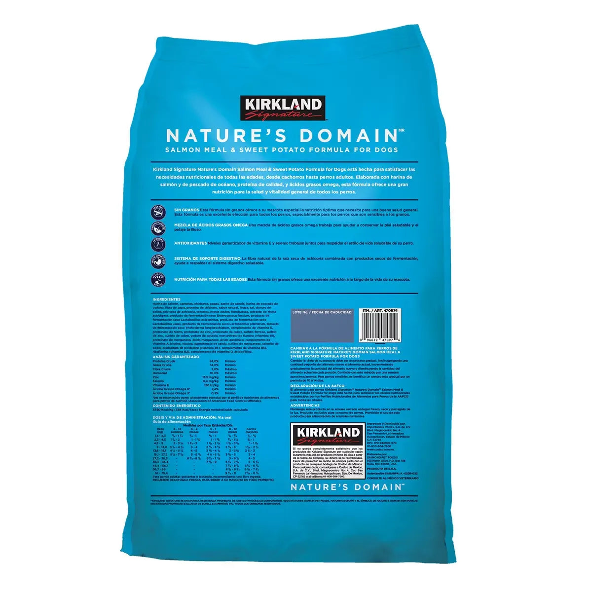 Kirkland Signature Nature's Domain Dog Food with Salmon and Sweet Potato 15.87kg