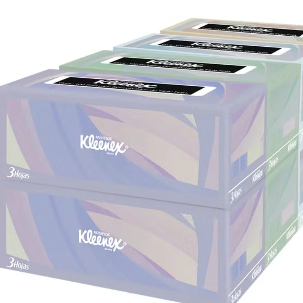 Kleenex 3-Ply Tissues – 8 boxes of 100 tissues