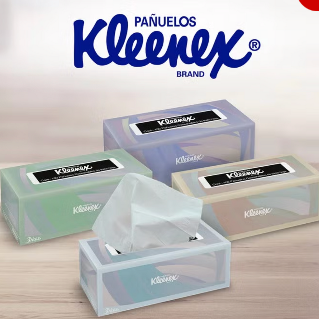 Kleenex 3-Ply Tissues – 8 boxes of 100 tissues